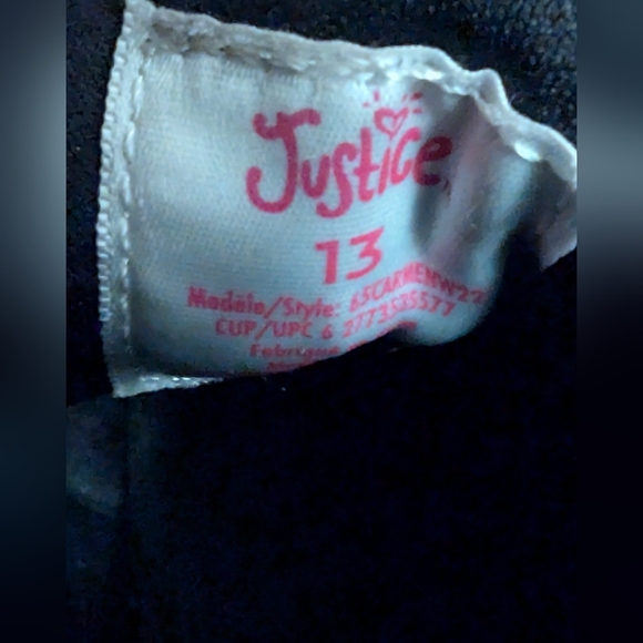 Justice girls’ floral & black boot vegan leather, Size 13 - Picture 5 of 9